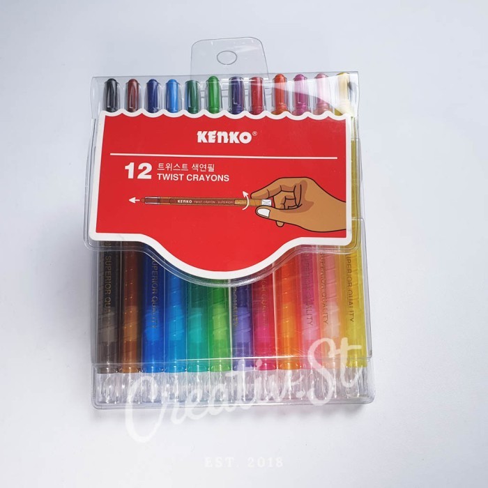 

HRG DISKON Crayon Kenko Putar Panjang 12 Warna Twist Crayon 12