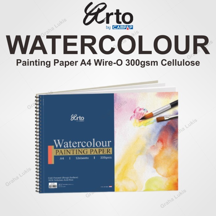 

BRG BARU Arto Watercolour Paper A4 Wire O - 300gsm - Cellulose