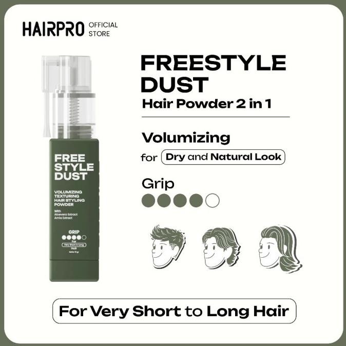 HAIRPRO FREESTYLE DUST 2 in 1 - HAIRNERDS HAIR POWDER PRIA TABUR & SPRAY