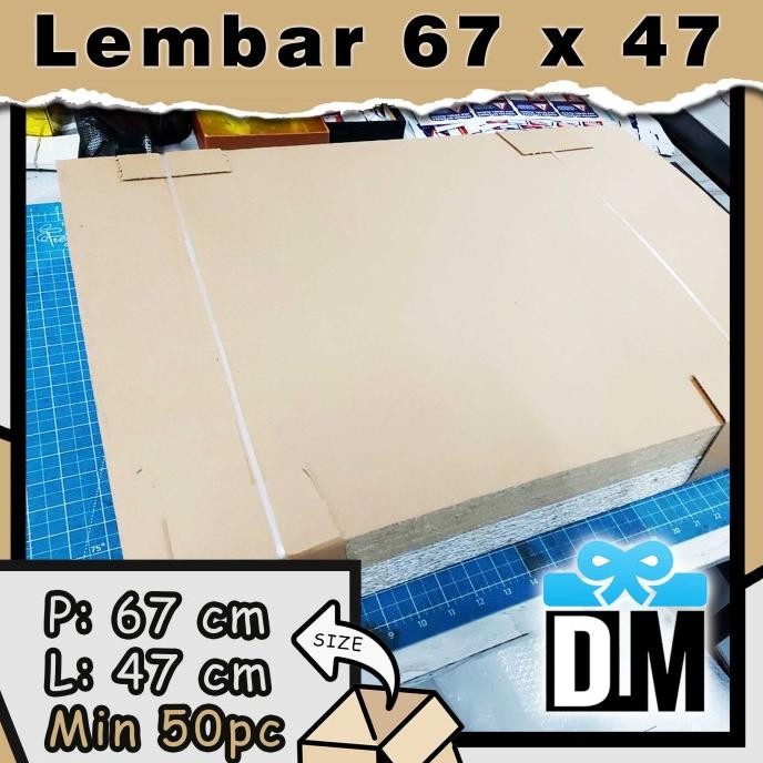 Sale! Kardus Lembaran 67 X 47 Cm Eflute White Craft Kraft Lembaran Kertas