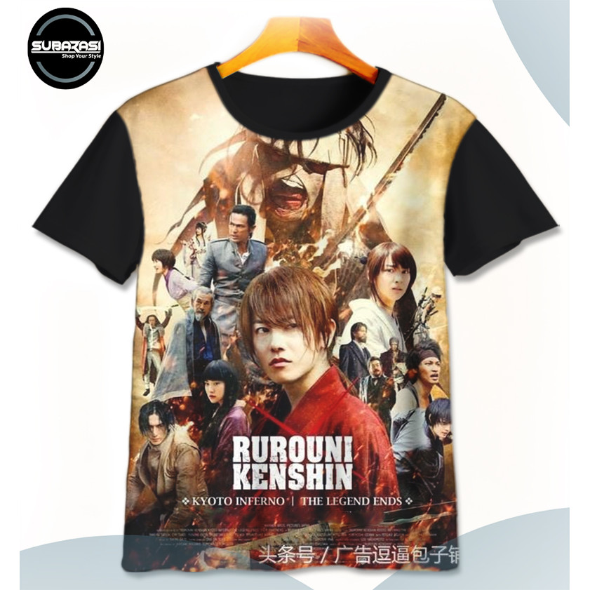 Baju Kaos Anak Samurai X Kenshin Batosai SamuraiX-5-designWD Unisex - SUBARASI STORE