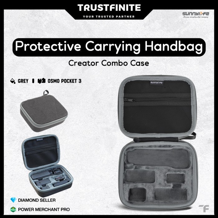 Sunnylife Tas DJI Pocket 3 Creator Combo Case Hand Bag Case / Creator Case Combo Bag DJI Osmo Pocket