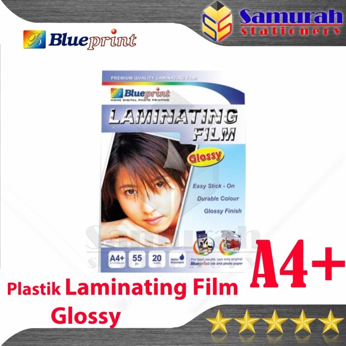 

Plastik Laminating Film Glossy / Silky Blueprint A4+ 55 / BP - GFA455