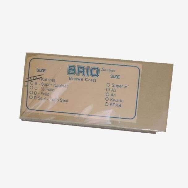 

Amplop Coklat Brown Craft Brio Ukuran A - Kabinet Cabinet