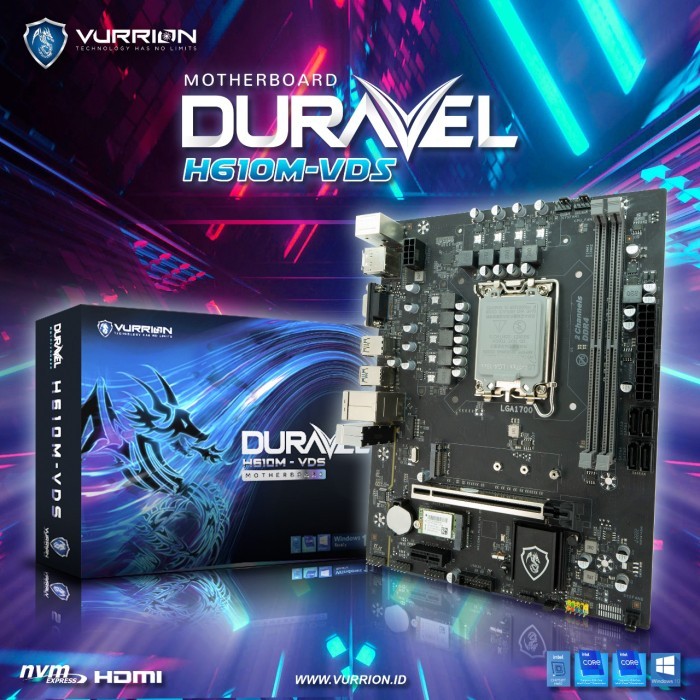 Dijual MOTHERBOARD VURRION H610M-VDS LGA 1700