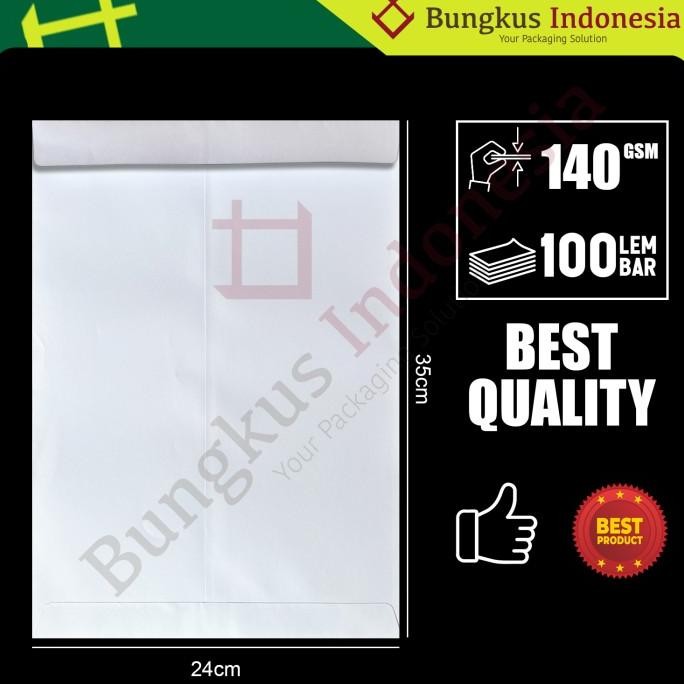 

Amplop Folio Putih Tebal 24x35cm
