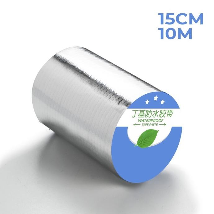 

TAPE ISOLASI ANTI BOCOR 15-20 CM LAKBAN ALUMINIUM FOIL BUTIL-6683 ASLI