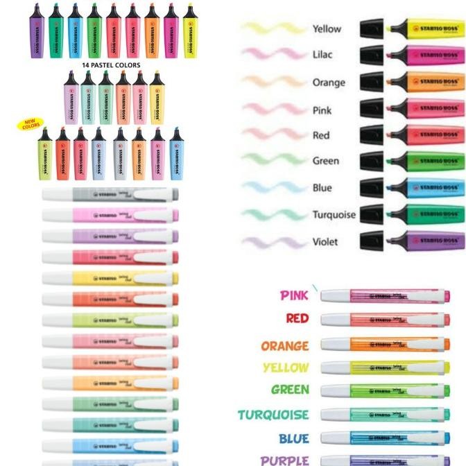 

PAKET LENGKAP SEMUA WARNA STABILO PASTEL ORIGINAL BOSS SWING COOL