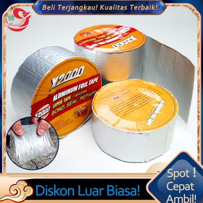 

TAPE X2000/LAKBAN ANTI BACOR/ALUMINIUM FOIL TAPE/SUPER WATERPROOF ASLI
