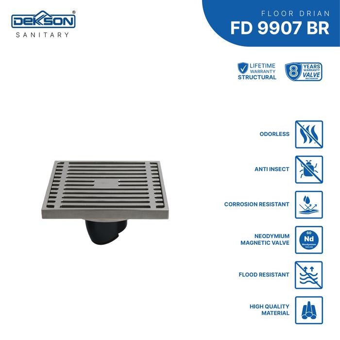 DEKKSON LUBANG SARINGAN AIR LANTAI KAMAR MANDI FLOOR DRAIN FD 9907 BR