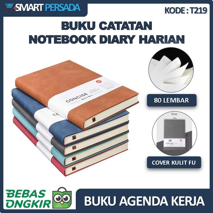 

DISKON Buku Catatan Diary Agenda Book Kerja Kulit Notebook Harian Planner A6