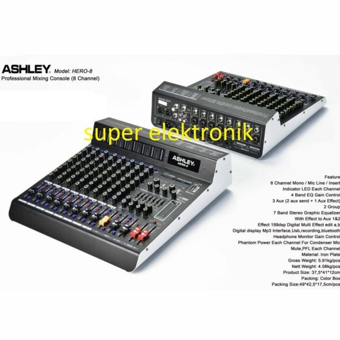 Promo Mixer Audio Ashley Hero 8 /Hero8 Original 8 Channel