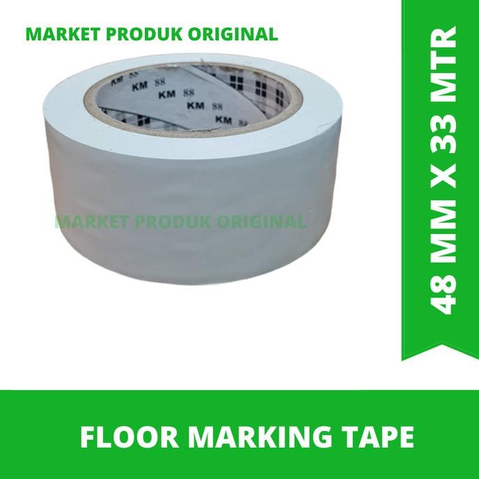 

LAKBAN LANTAI PUTIH / MARKING TAPE MOTIF 3M SIZE 2IN X 33MTR X 0.15MIC ASLI