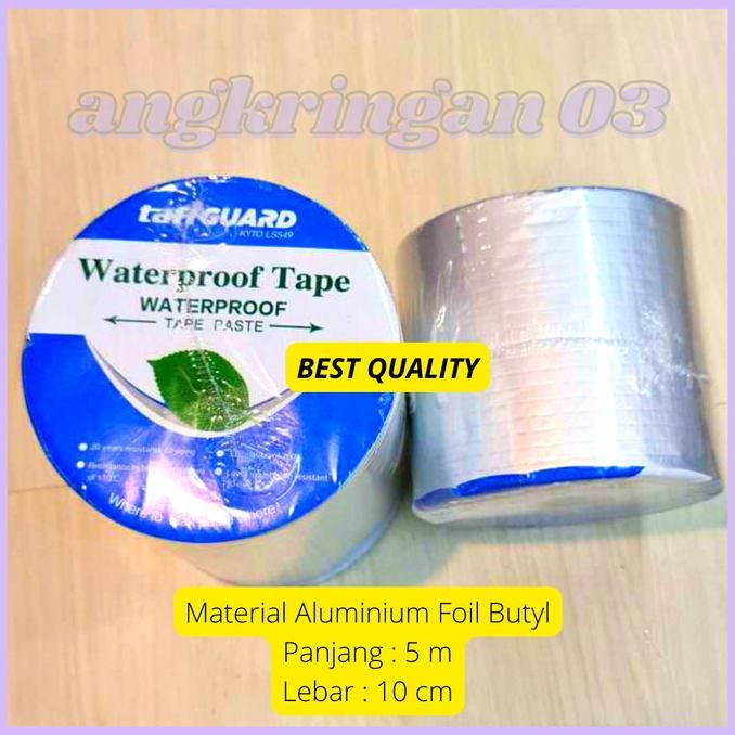

LAKBAN ANTI BOCOR ALUMINIUM FOIL PENAMBAL TAPE TAHAN PANAS 10CM X 5M ASLI