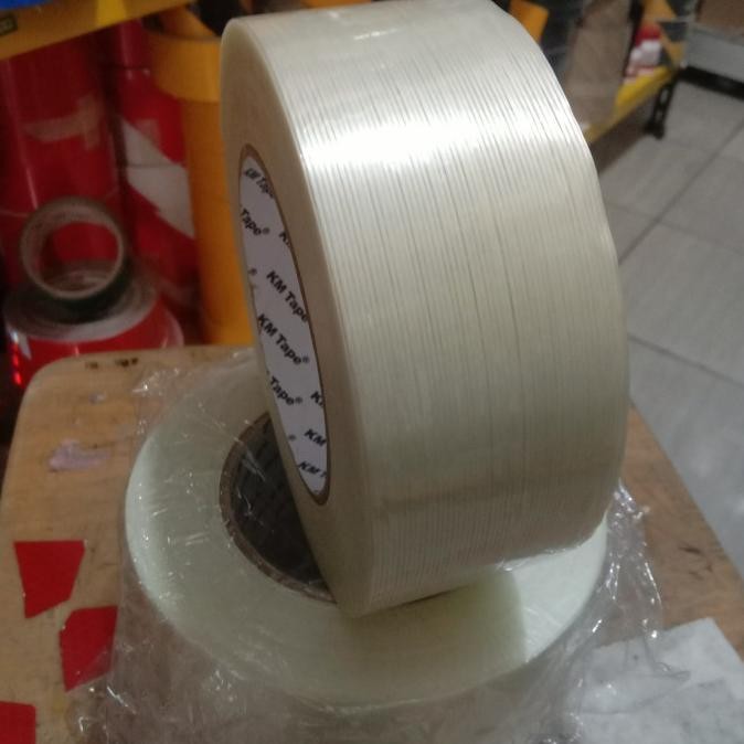 

LAKBAN SERAT PENGIKAT BAJA FILAMENT TAPE SUPER KUAT 5 CM X 50 METER ASLI