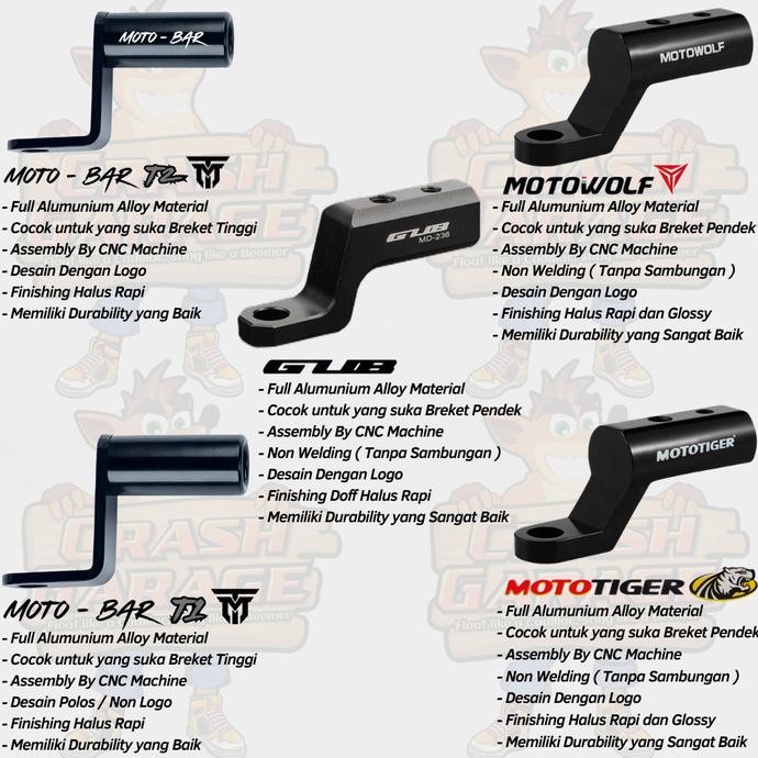 GUB Plus 17 Holder HP Motor Full Besi Waterproof Anti Air Dudukan HP