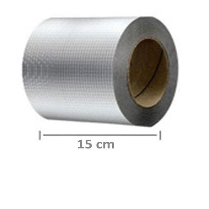 

LAKBAN ANTI BOCOR ALUMINIUM FOIL TAPE TAHAN PANAS WATERPROOF 15CM X 5M ASLI