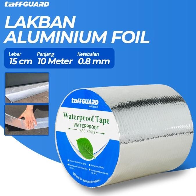 

ALUMINIUM FOIL TAPE LAKBAN SUPER KUAT ANTI BOCOR 15CM X 10 METER ASLI