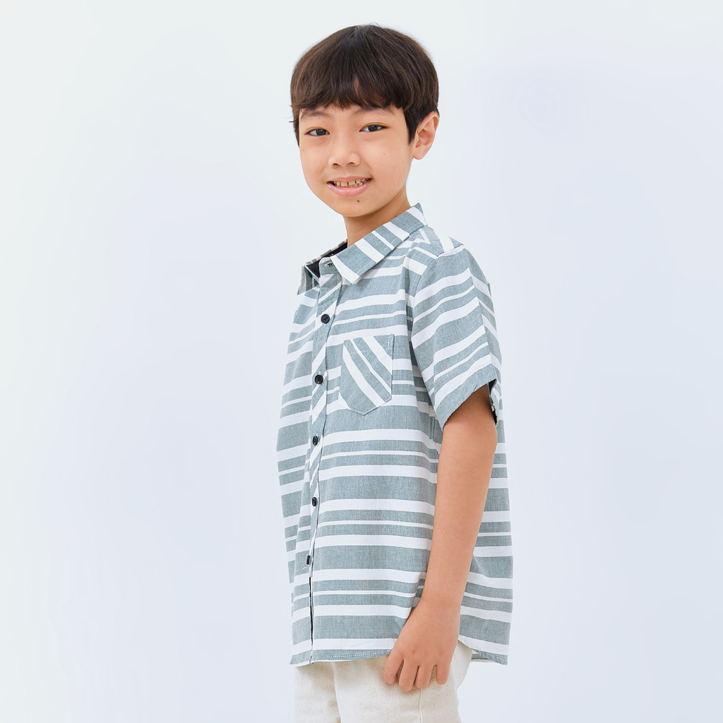 Koko Anak Fashion Pria Atasan Remaja Muslim Kmjaa 2-14Thn Bju Kancing Lakilaki Dewasa Lengan Panjang