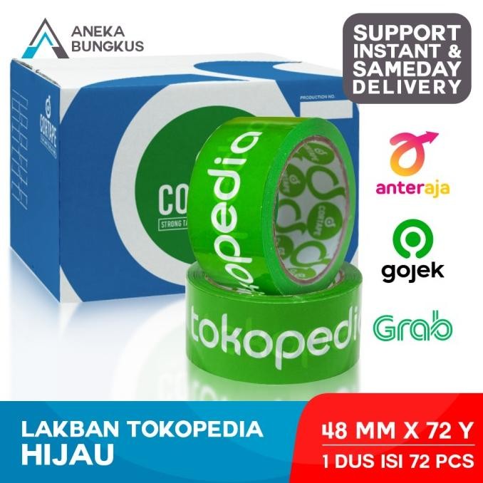 

LAKBAN TOKOPEDIA HIJAU CORTAPE MURAH DUS ASLI