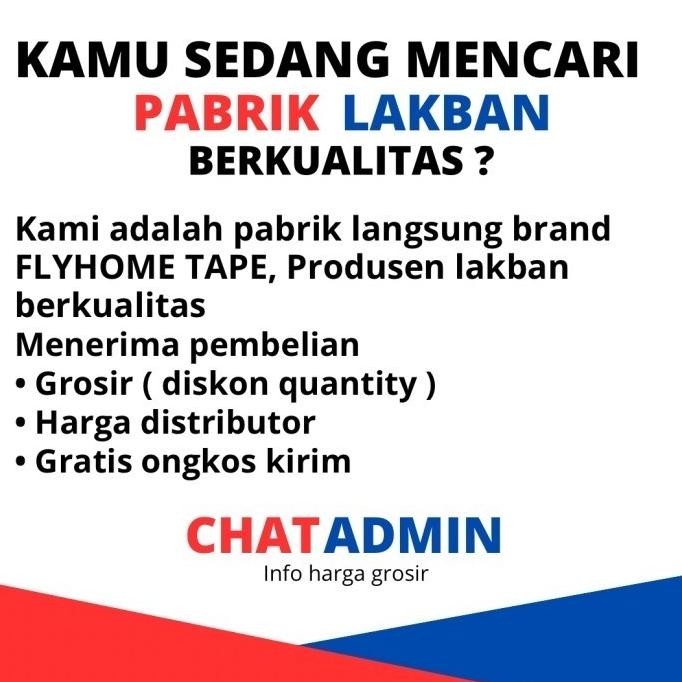 

FLYHOME LAKBAN BENING COKLAT 80METER 2INCI 45X90 YARD 1 DUS INSTAN FUL ASLI