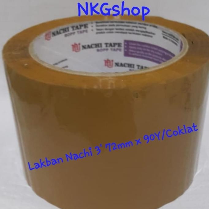 

LAKBAN NACHI/OPP NACHI 3' 72MM X 90Y (MIN PEMBELIAN 1DUS = 48ROLL) ASLI