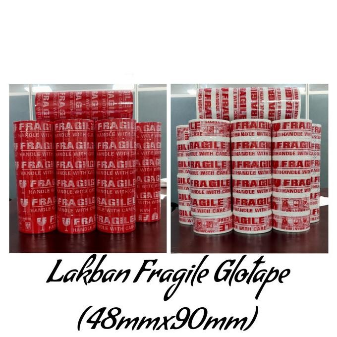 

LAKBAN FRAGILE GLOTAPE (48MM90MM) UK. 90 YARD ISI 6 PCS ASLI