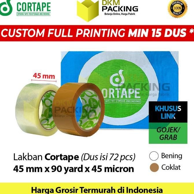 

LAKBAN 45MM X 90YARD CORTAPE PLAKBAN ISOLASI OJOL TERMURAH /DUS ASLI