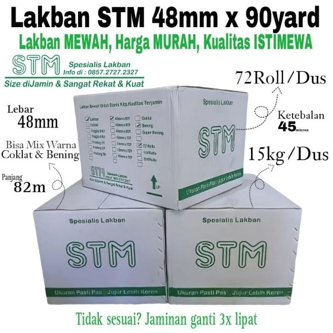 

LAKBAN DAIMARU TERMURAH PER DUS ISI 72ROLL TRANSPARAN BENING/COKLAT ASLI