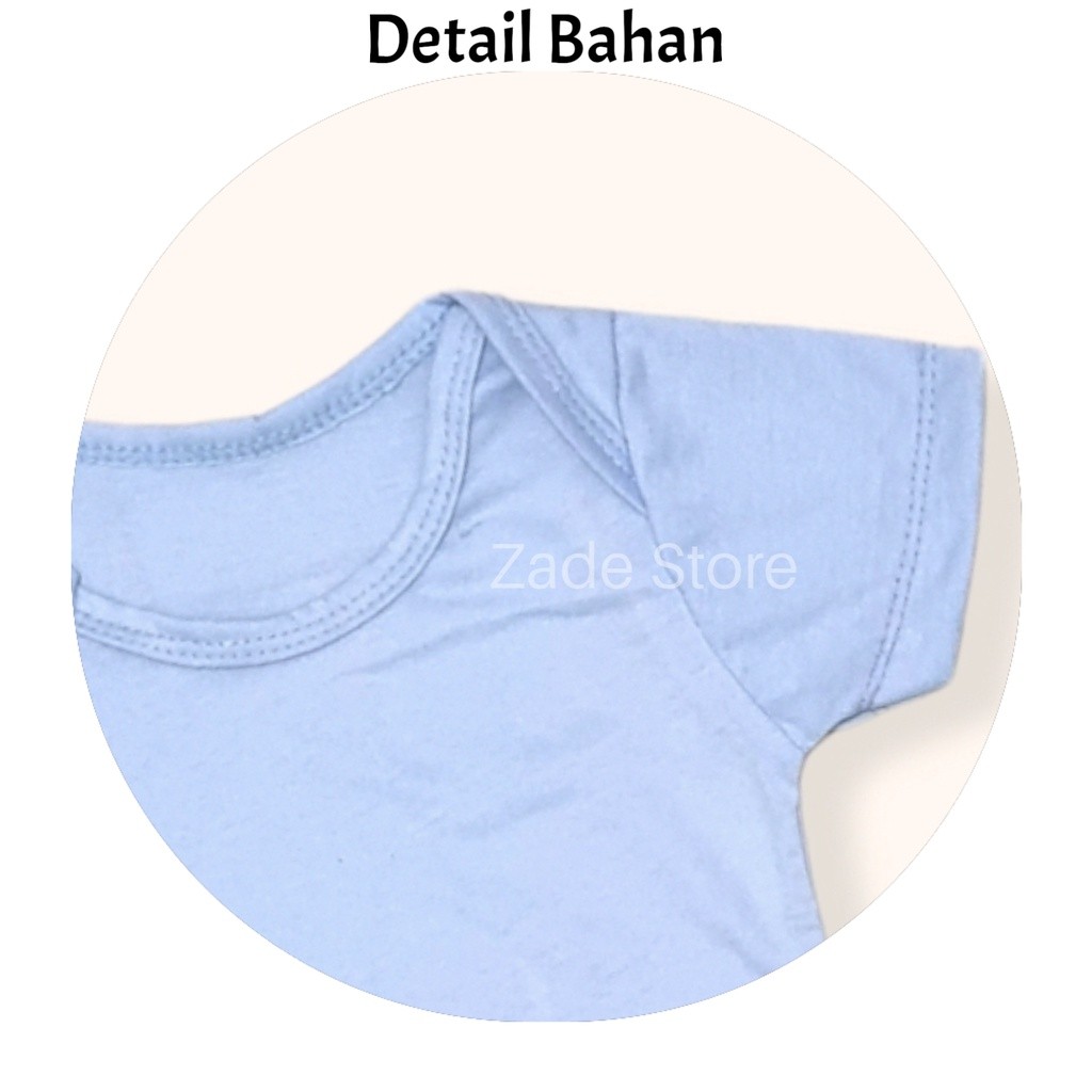Jumper bayi lengan pendek polos SNI kancing besi jumpsuit bodysuit baby newborn baju bayi laki-laki