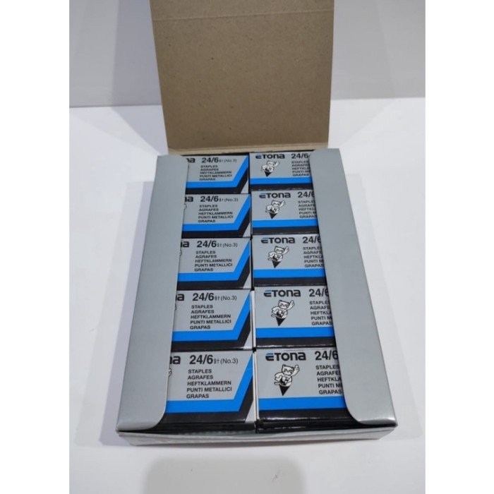 

Terbaru..!! 20 Boxes Etona Staples No.3 24/6 Garansi Seumur Hidup