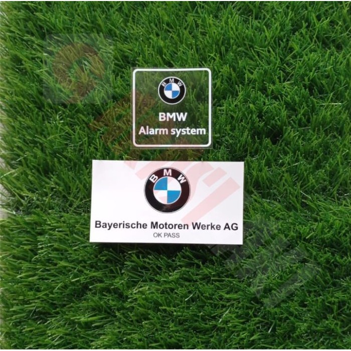 

Seragam Sticker Bmw Alarm System Ok Pass 1Set Tempel Dalam Kaca