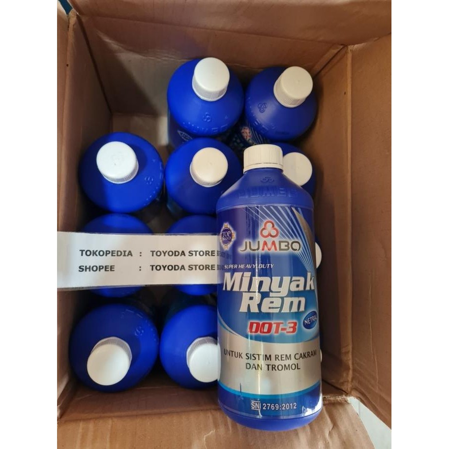 Promo minyak rem Jumbo 1 liter / Jumbo Brake Fluid Dot 3 / minyak rem dot 3 COD