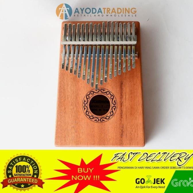 NON TUNE Kalimba Mahogany 17key Tiruan Gecko K17M