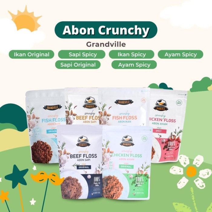 

GRANDVILLE ABON SAPI AYAM CRUNCHY ABON ANAK NON MSG HALAL MPASI