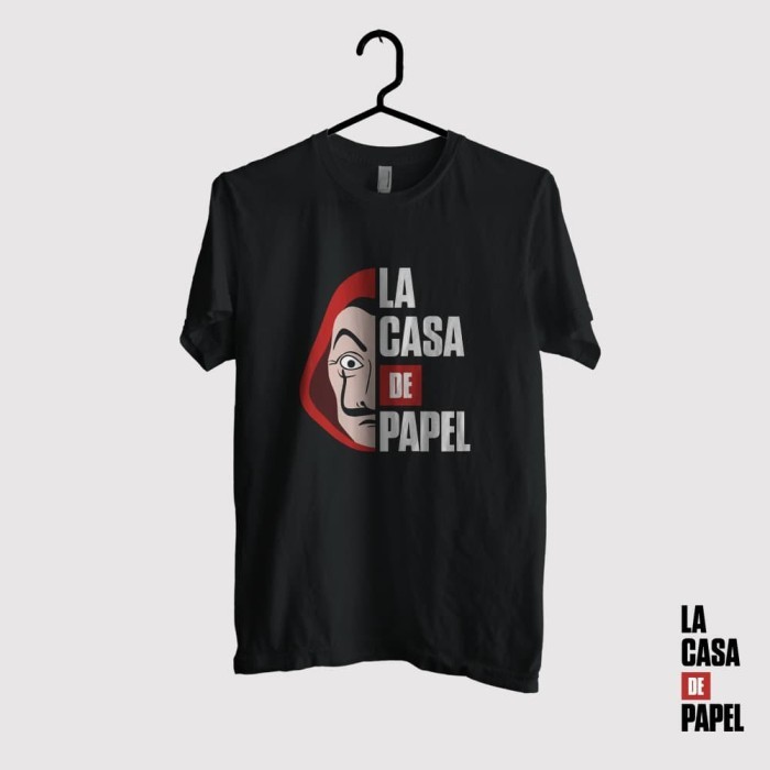 DISKON Kaos Money Heist - Salvador Dali Mask