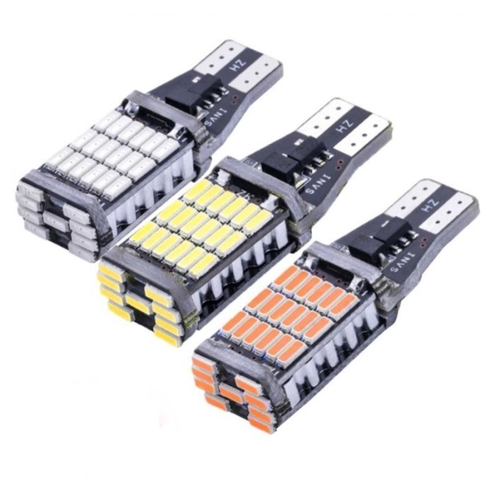 T10 LED LAMPU SENJA SEN MOTOR BULLAES ULTRA BRIGHT 45 TITIK CANBUS