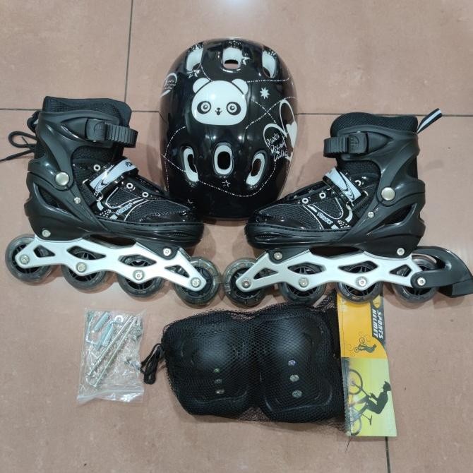 SEPATU RODA ANAK PEREMPUAN MURAH LENGKAP DEKER DAN HELM