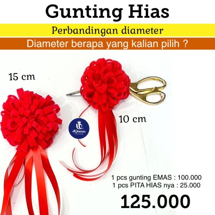 Gunting EMAS hias pita peresmian sangat mewah murah keren cocok untuk pita hias pisau, gunting,