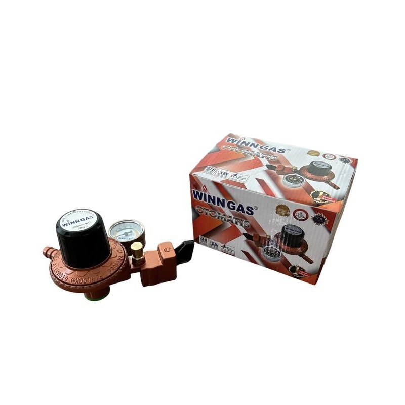 REGULATOR WINN GAS OTOMATIS, REGULATOR ROBOT WINN GAS DENGAN TOMBOL RELEASE GAS & PENGATUR GAS BESAR