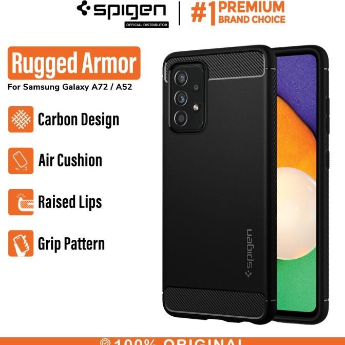 Case Samsung Galaxy A52 / A72 Spigen Rugged Armor Carbon Fiber Casing