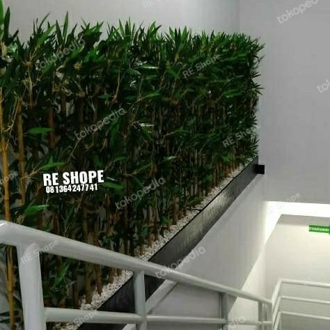 Bunga Artificial Bunga Plastik Pohon Bambu Partisi Rimbunsekat Ruangan