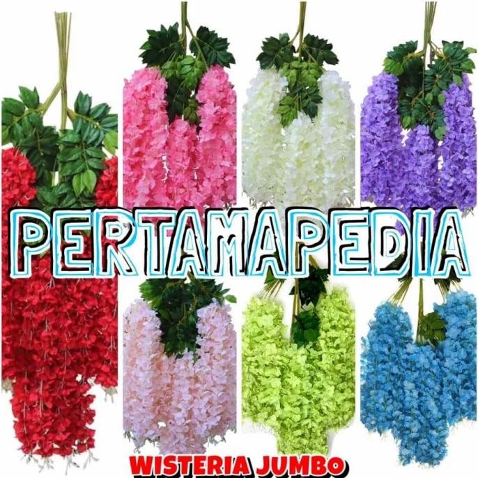 Bunga Plastik/ Bunga Hiasan / Bunga Gantung/ Bunga Dekor / Wisteria