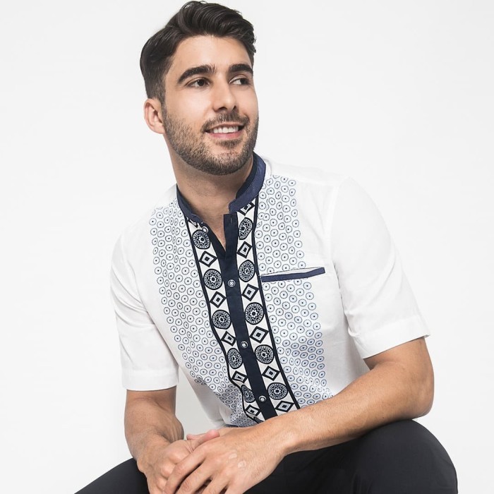 Lgs - Baju Koko - Kemeja Koko - Koko Motif - Putih - Slim Fit #Gratisongkir #Sale #Discount