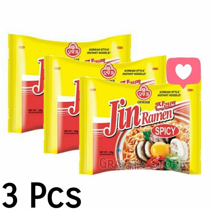 

[Bundling 3 Pcs] Ottogi Jin Spicy Ramen - Ramyun Pedas ala Korea KTS