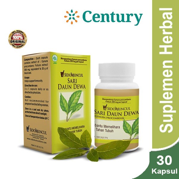 Sido Muncul Sari Daun Dewa 30 Kapsul / Suplemen Kesahatan / Herbal