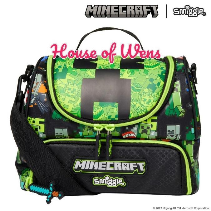 Smiggle Minecraft Strap Lunchbox Original - Tas Bekal Smiggle