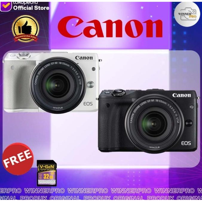 Kamera Canon Eos M3 Kit 15-45 Stm / Mirroles Canon Eos M3 / Canon M3