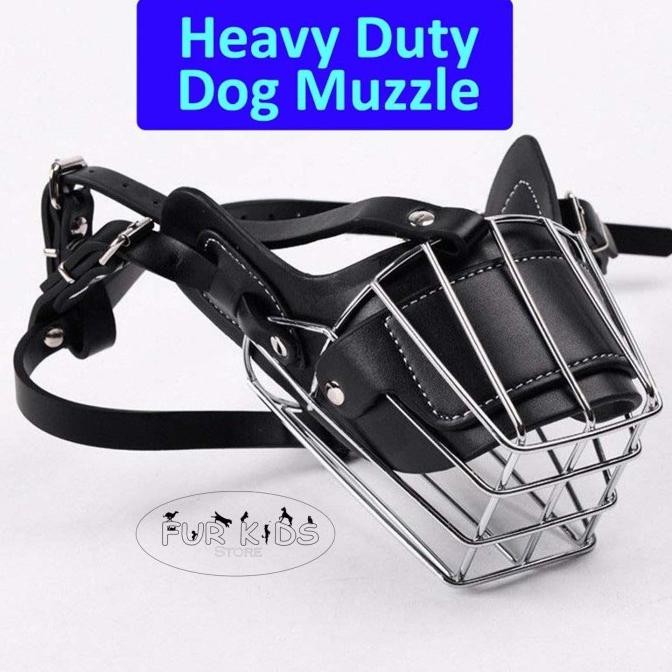 Heavy Duty Dog Metal Basket Muzzle / Brongsong Ikat Mulut Anjing Besar