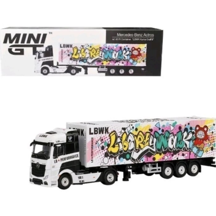 MiniGT 333 Mercedes Benz Actros w/ 40 Ft Container Graffiti Kuma LBWK Diecast Truck